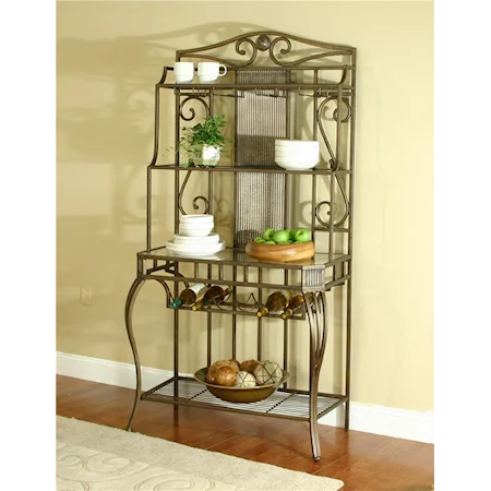 Bronze Crackle Etagere